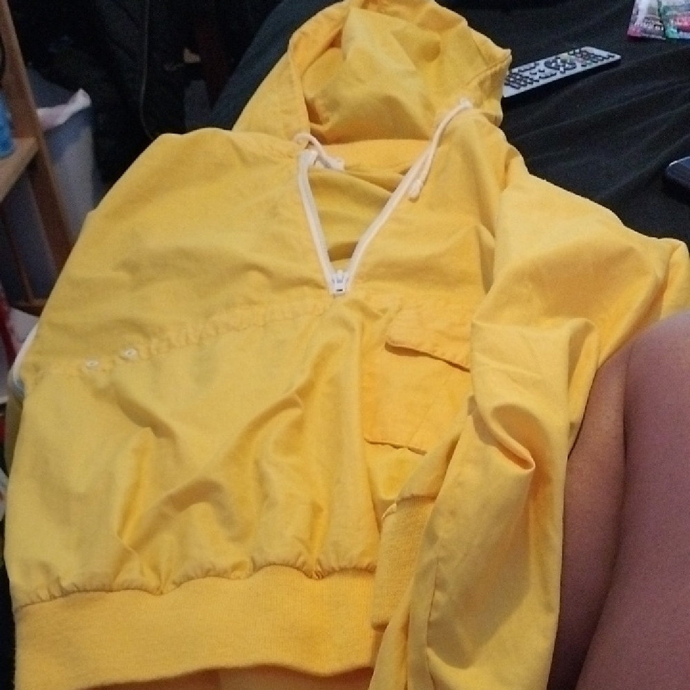 Yellow Hooded Pullover